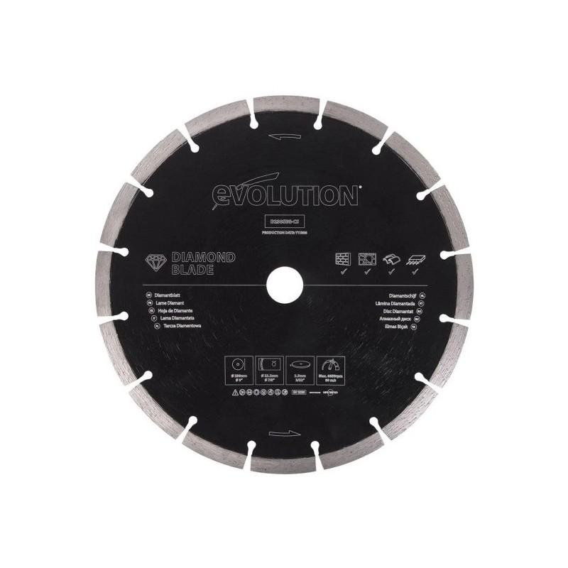 Tarcza diamentowa segmentowa Evolution D230SEG-CS 230mm do cięcia materiałów budowlanych