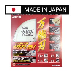 Piła tarczowa do cięcia wielu materiałów GLOBAL SAW 190x1,5/1,0x20mm / 56z JAPAN