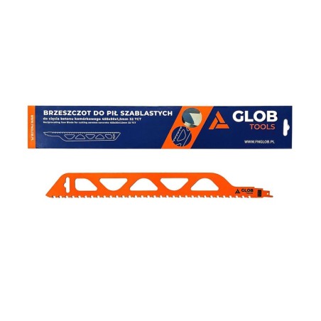 Brzeszczot szablasty TCT GLOB TOOLS do cięcia betonu komórkowego 455x50x1,5mm 32z