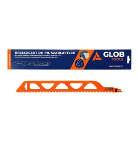 Brzeszczot szablasty TCT GLOB TOOLS do cięcia betonu komórkowego 455x50x1,5mm 32z