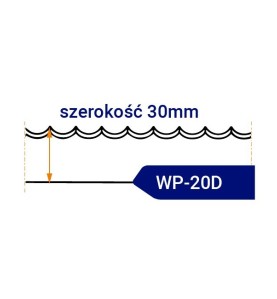 Nóż taśmowy falisty (KONKAV) ostrzony WP20D szerokość 30mm