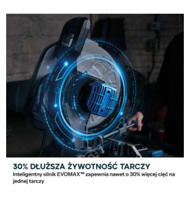 Ukośnica do stali Evolution S355MCS-G2 z tarczą EVOMAX Cermet 355 mm