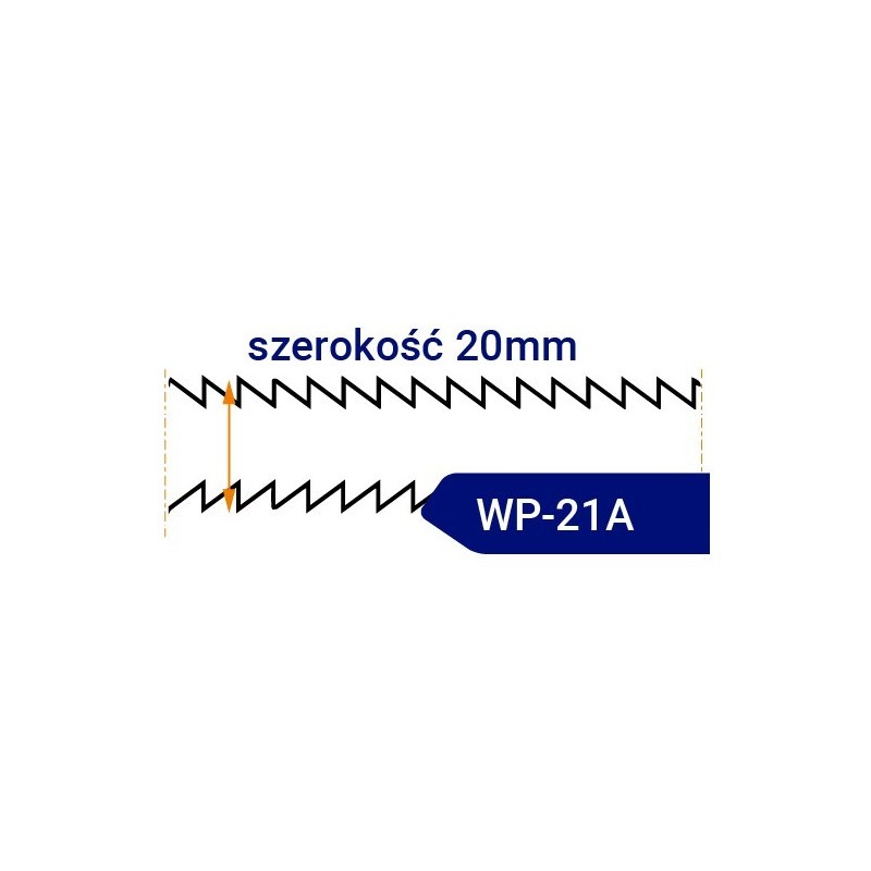 Nóż taśmowy dwustronnie ząbkowany WP21A/R szerokość 20mm