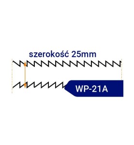 Nóż taśmowy dwustronnie ząbkowany WP21A/R szerokość 25mm
