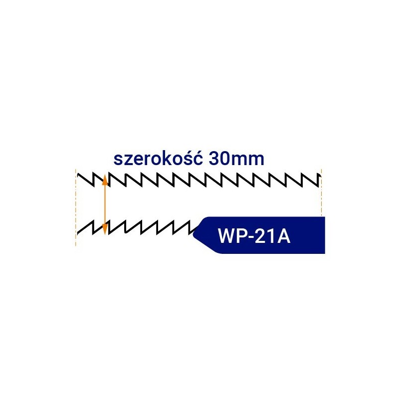 Nóż taśmowy dwustronnie ząbkowany WP21A/R szerokość 30mm Nóż taśmowy dwustronnie ząbkowany WP21A/R szerokość 30mm