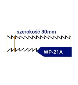 Nóż taśmowy dwustronnie ząbkowany WP21A/R szerokość 30mm