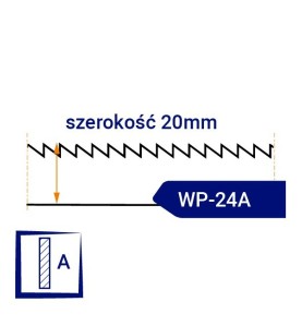 Nóż taśmowy jednostronnie ząbkowany WP24A/R szerokość 20mm