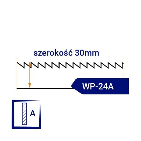Nóż taśmowy jednostronnie ząbkowany WP24A/R szerokość 30mm