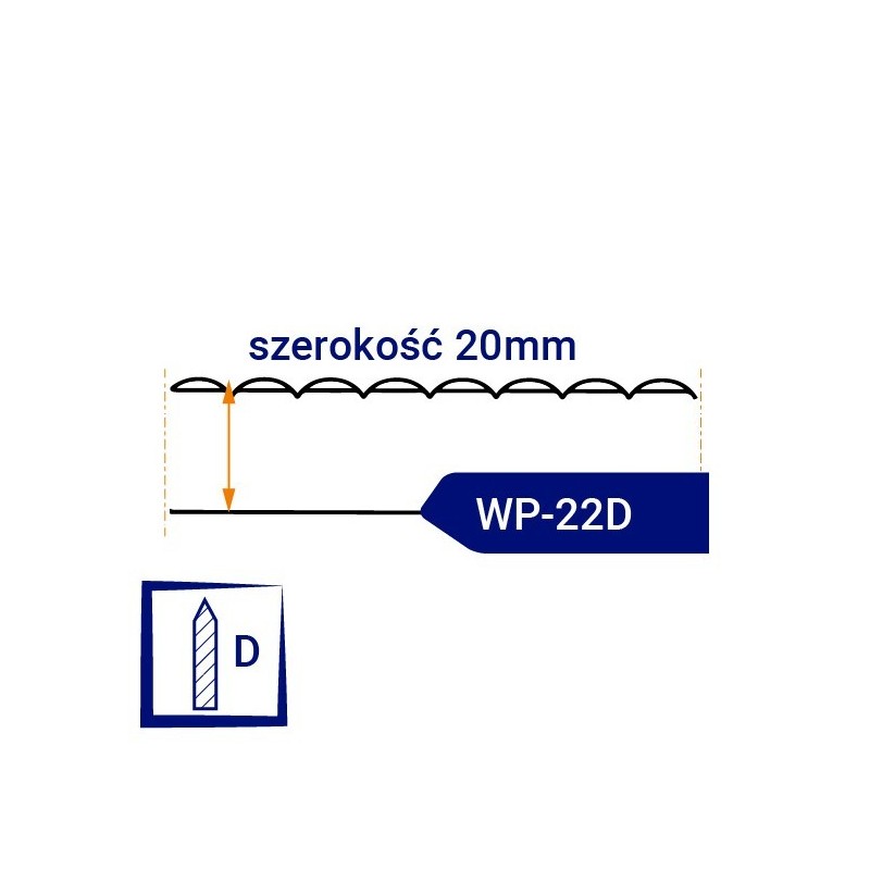 Nóż taśmowy falisty (KONVEX) WP22D szerokość 20mm