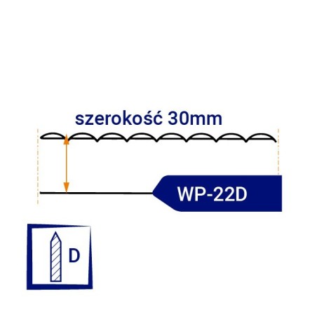 Nóż taśmowy falisty (KONVEX) WP22D szerokość 30mm