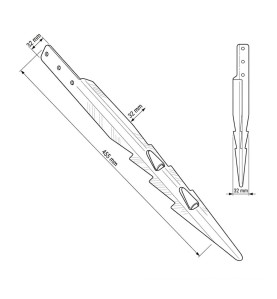 Kotwa metalowa do słupków belek drewnianych GLOB-TOOLS GT-U-45