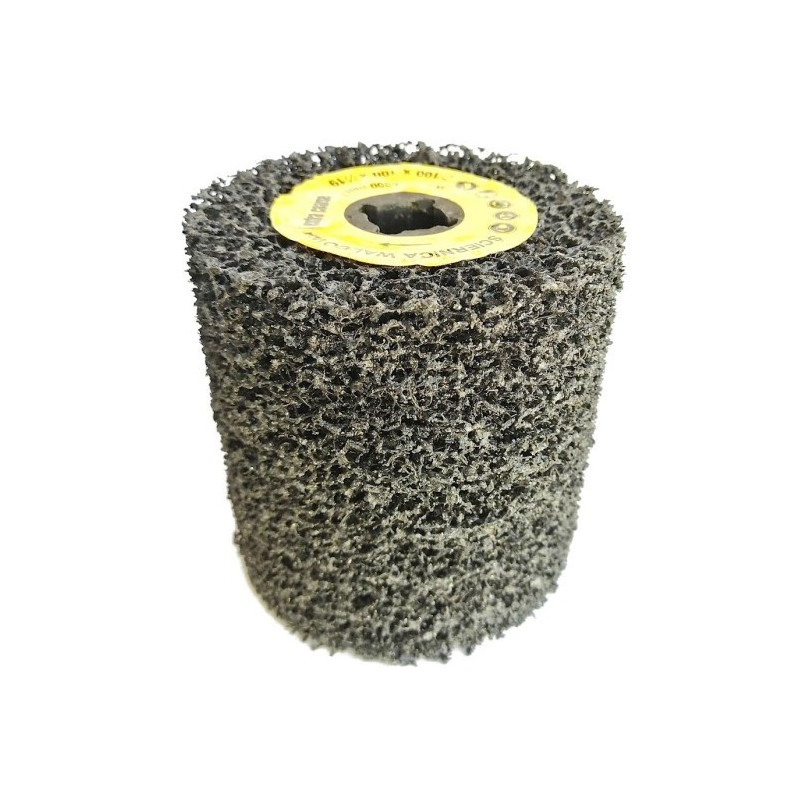 Ściernica walcowa z twardej włókniny spienionej 100x100x19mm granulacja 40 Satyniarka