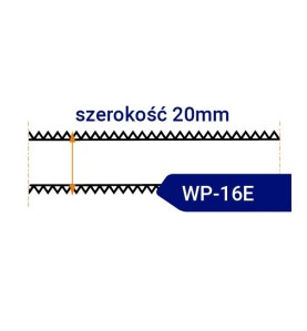 Nóż taśmowy dwustronnie ząbkowany, ostrzony WP16E szerokość 20mm