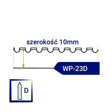 Nóż taśmowy specjalistyczny jednoostrzowy WP23D szerokość 10mm