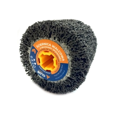 Ściernica walcowa z twardej włókniny spienionej GLOB TOOLS 100x100x19mm granulacja 40 Satyniarka