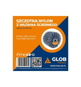 Szczotka do postarzania drewna Glob Tools z włókna ściernego 100x100x19mm Nylon