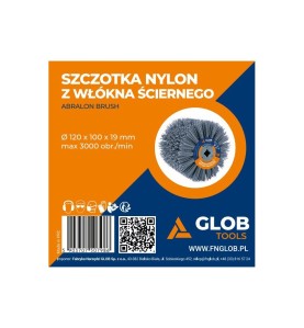 Szczotka do postarzania drewna Glob Tools z włókna ściernego 120x100x19mm Nylon