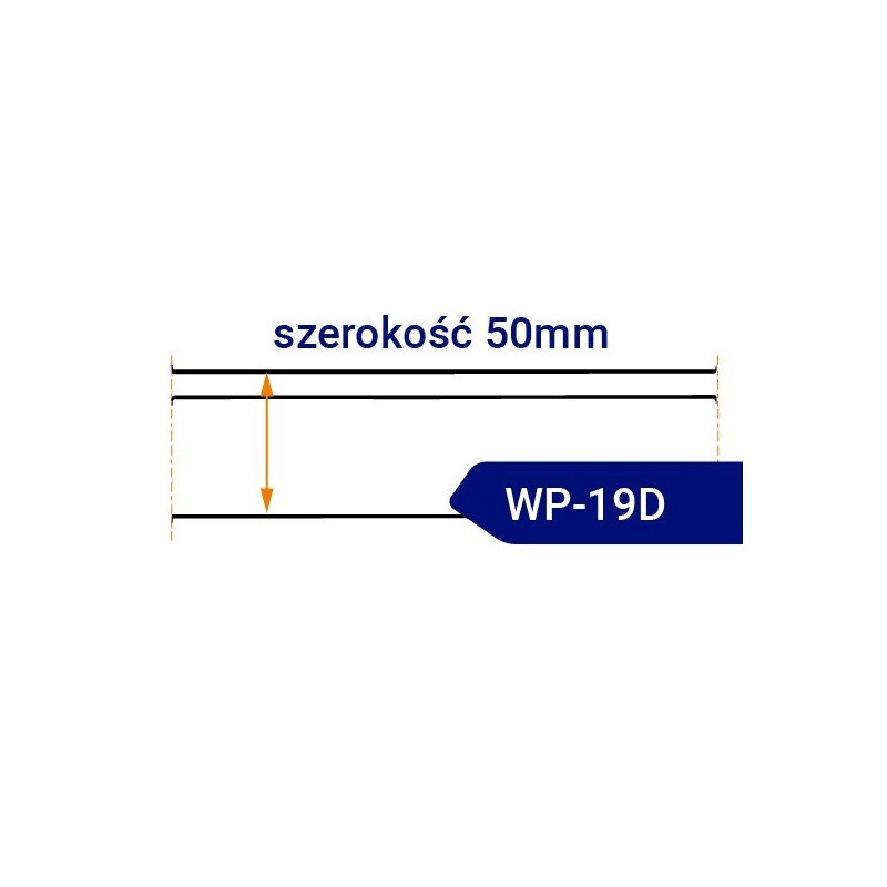 Nóż taśmowy jednostronnie ostrzony WP19D szerokość 50mm Nóż taśmowy jednostronnie ostrzony WP19D szerokość 50mm