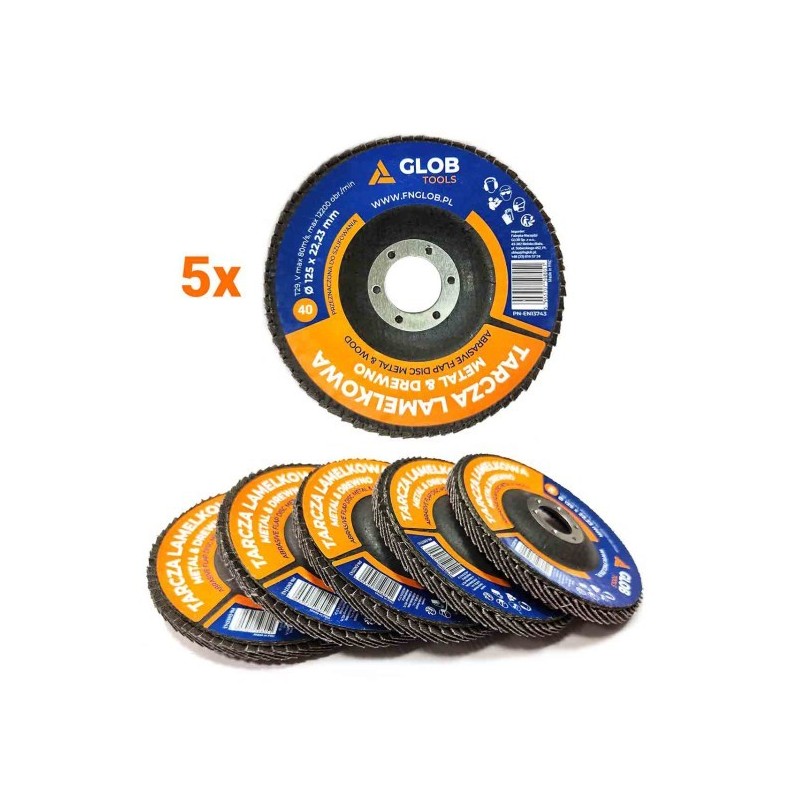 Tarcza listkowa lamelkowa GLOB TOOLS T29 ∅ 125mm / 72 listki standard Tarcza listkowa lamelkowa GLOB TOOLS T29 ∅ 125mm / 72 listki standard