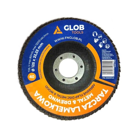 Tarcza listkowa lamelkowa GLOB TOOLS T29 ∅ 125mm / 72 listki standard