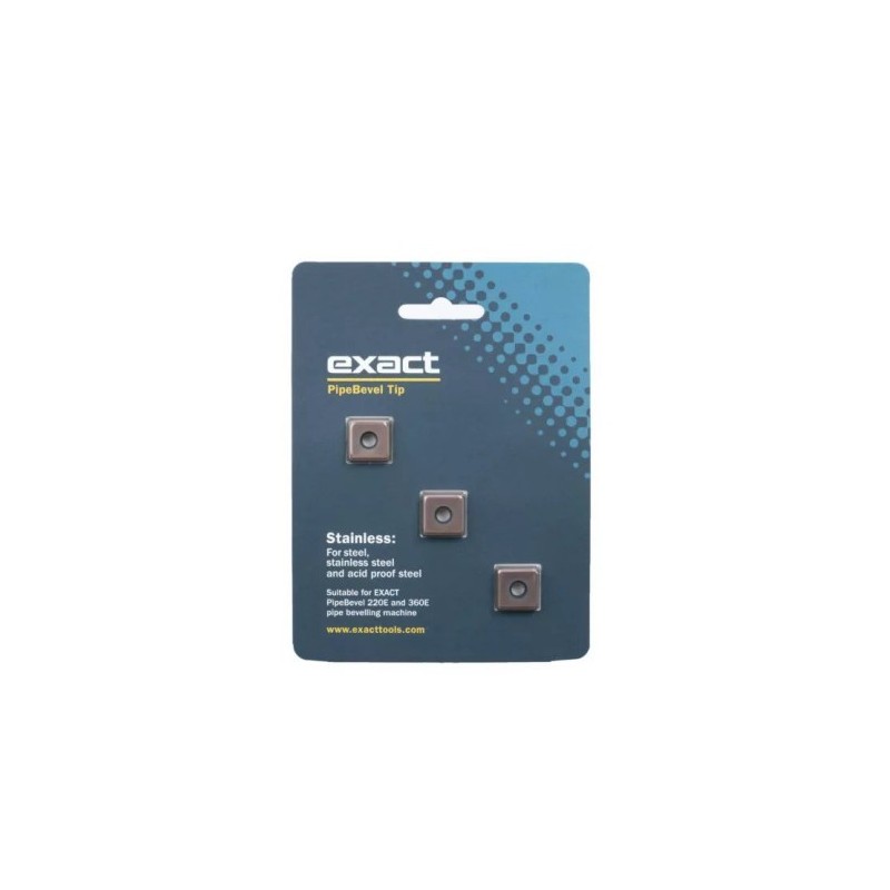 Płytki skrawające do Exact PipeBevel 220E/360E System (komplet 3 szt.) do stali nierdzewnej