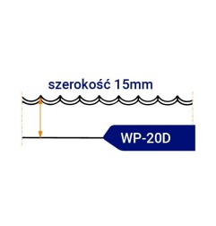 Nóż taśmowy falisty (KONKAV) ostrzony WP20D szerokość 15mm