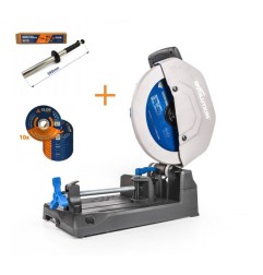 Przecinarka do stali Evolution Power Tools S355CPS z tarczą do stali 355mm/66z + Zbieracz wiórów + 10 tarcz 125mm