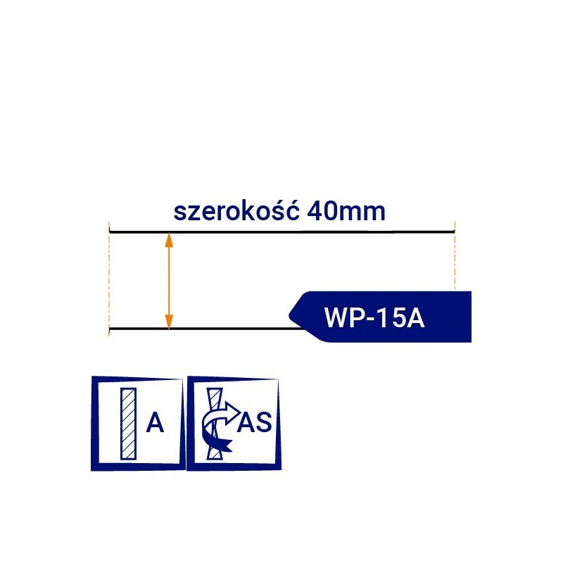 Nóż taśmowy nieostrzony WP15A szerokość 40mm