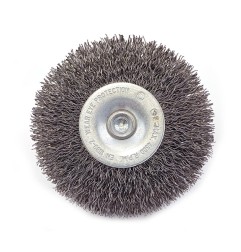 Szczotka druciana fi 65mm z drutu stalowego trzpień fi 6mm