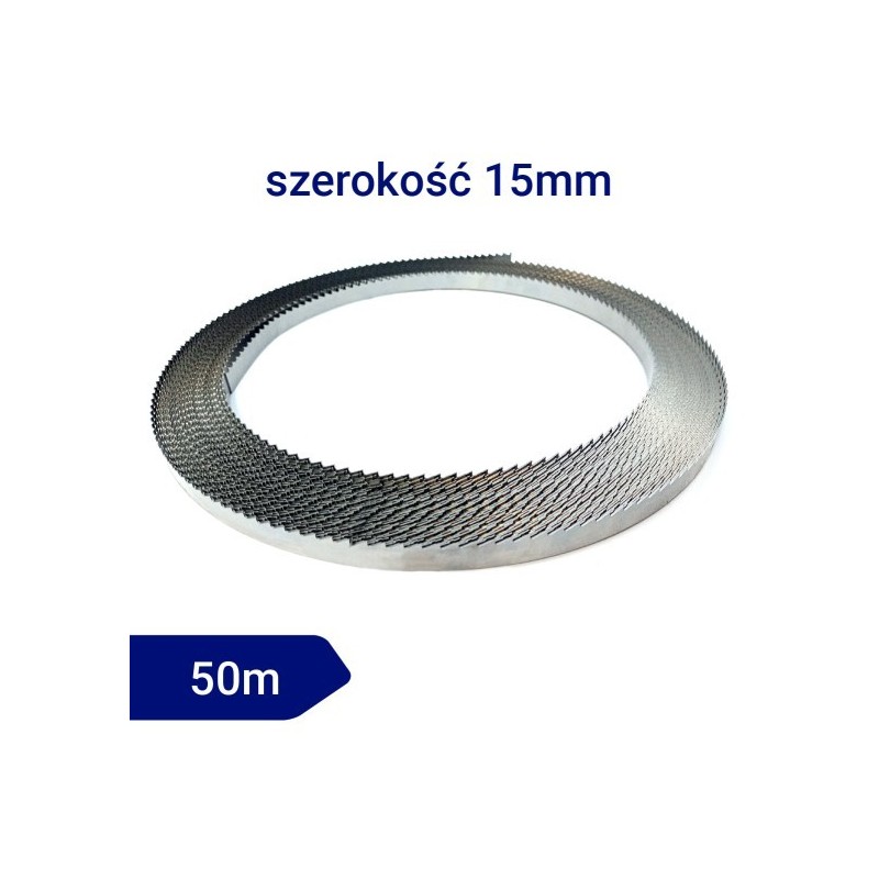 Piła taśmowa do drewna GLOB szerokość 15mm, podziałka 6,52mm, 50mb