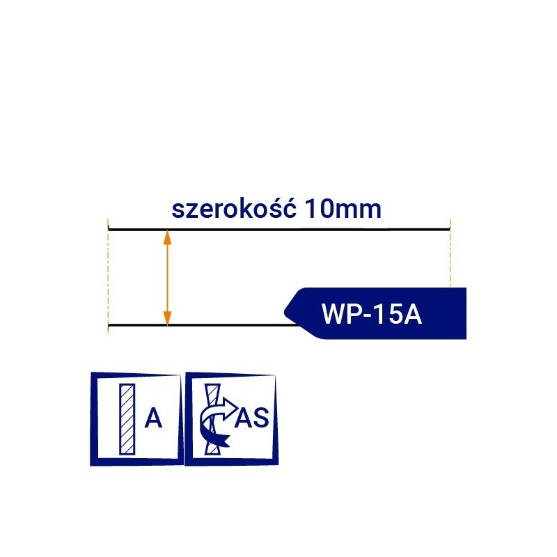 Nóż taśmowy nieostrzony WP15A szerokość 10mm