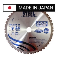 Piła tarczowa do cięcia stali GLOBAL SAW 230 x 25,4mm / 44z CERMET JAPAN