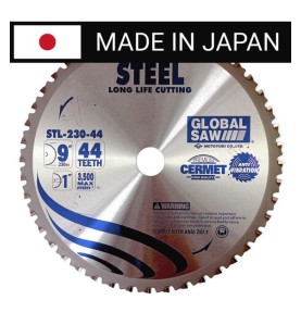 Piła tarczowa do cięcia stali GLOBAL SAW 230 x 25,4mm / 44z CERMET JAPAN