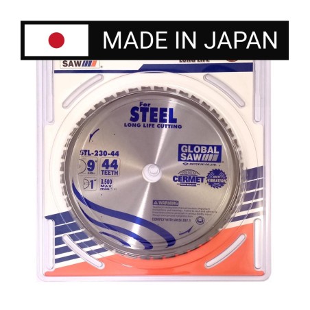 Piła tarczowa do cięcia stali GLOBAL SAW 230 x 25,4mm / 44z CERMET JAPAN