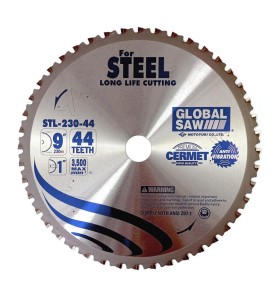 Piła tarczowa do cięcia stali GLOBAL SAW 230 x 25,4mm / 44z CERMET JAPAN