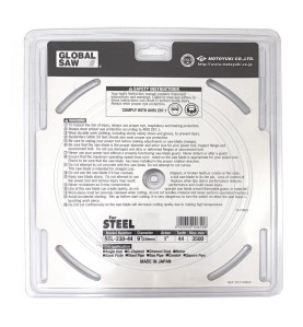Piła tarczowa do cięcia stali GLOBAL SAW 230 x 25,4mm / 44z CERMET JAPAN
