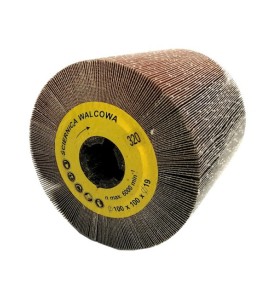 Ściernica walcowa listkowa  z płótna 100x100x19mm Satyniarka