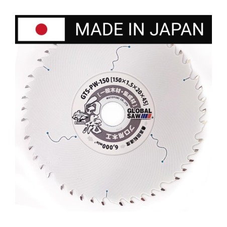 Piła tarczowa do cięcia drewna i płyt meblowych GLOBAL SAW 150 x 1,5 x 20mm / 45z JAPAN