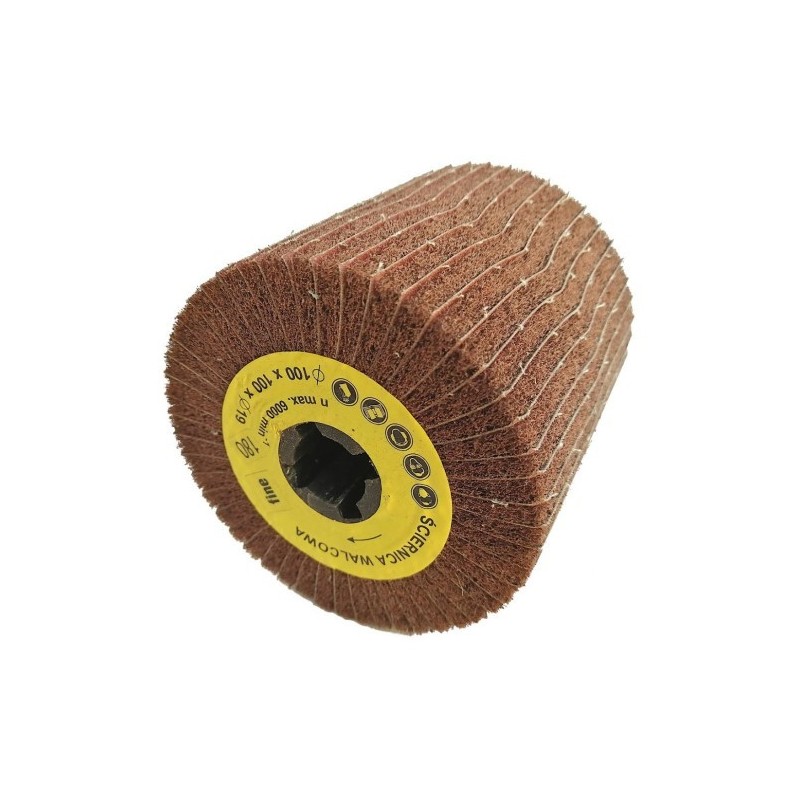 Ściernica walcowa listkowa  kombi 100x100x19mm Satyniarka