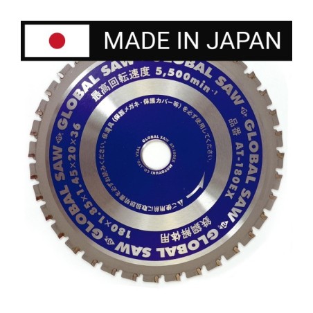 Piła tarczowa do cięcia grubej stali GLOBAL SAW 180 x 1,85/1,45 x 20mm / 36z CERMET JAPAN