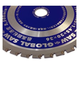 Piła tarczowa do cięcia grubej stali GLOBAL SAW 180 x 1,85/1,45 x 20mm / 36z CERMET JAPAN
