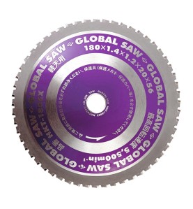 Piła tarczowa do cięcia cienkiej stali GLOBAL SAW 180 x 1,4/1,2 x 20mm / 56z CERMET JAPAN