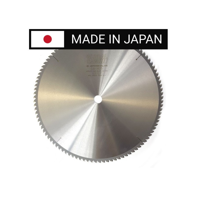 Piła tarczowa do cięcia aluminium GLOBAL SAW 405 x 3,0/2,4 x 25,4mm / 100z CERMET JAPAN