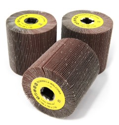 Ściernica walcowa listkowa  z płótna 100x100x19mm Satyniarka