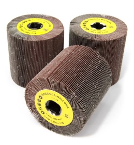 Ściernica walcowa listkowa  z płótna 100x100x19mm Satyniarka